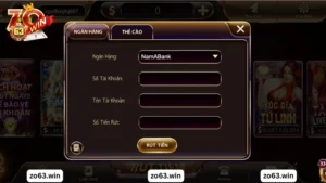 Rút tiền Zowin về ngân hàng